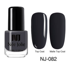 Load image into Gallery viewer, NEE JOLIE Matte Effetc Nail Polish Black Pure Nail Color Pink Nail Art Oily Polish Varnish Manicure Nail Art Lacquer Varnish