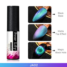 Load image into Gallery viewer, Four Lily 9D Galaxy Cat Eye UV Gel Polish Chameleon Magnetic Soak Off Nail Art Gel Lacquer 5ml Long Lasting Nail Art Gel Varnish