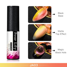 Load image into Gallery viewer, Four Lily 9D Galaxy Cat Eye UV Gel Polish Chameleon Magnetic Soak Off Nail Art Gel Lacquer 5ml Long Lasting Nail Art Gel Varnish