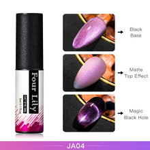Load image into Gallery viewer, Four Lily 9D Galaxy Cat Eye UV Gel Polish Chameleon Magnetic Soak Off Nail Art Gel Lacquer 5ml Long Lasting Nail Art Gel Varnish