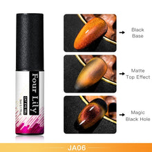 Load image into Gallery viewer, Four Lily 9D Galaxy Cat Eye UV Gel Polish Chameleon Magnetic Soak Off Nail Art Gel Lacquer 5ml Long Lasting Nail Art Gel Varnish
