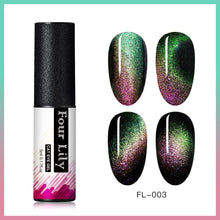 Load image into Gallery viewer, Four Lily 9D Galaxy Cat Eye UV Gel Polish Chameleon Magnetic Soak Off Nail Art Gel Lacquer 5ml Long Lasting Nail Art Gel Varnish