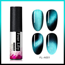 Load image into Gallery viewer, Four Lily 9D Galaxy Cat Eye UV Gel Polish Chameleon Magnetic Soak Off Nail Art Gel Lacquer 5ml Long Lasting Nail Art Gel Varnish