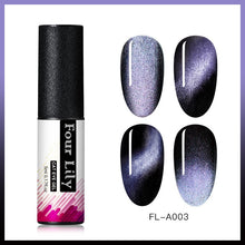 Load image into Gallery viewer, Four Lily 9D Galaxy Cat Eye UV Gel Polish Chameleon Magnetic Soak Off Nail Art Gel Lacquer 5ml Long Lasting Nail Art Gel Varnish