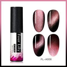 Load image into Gallery viewer, Four Lily 9D Galaxy Cat Eye UV Gel Polish Chameleon Magnetic Soak Off Nail Art Gel Lacquer 5ml Long Lasting Nail Art Gel Varnish
