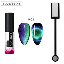 Load image into Gallery viewer, Four Lily 9D Galaxy Cat Eye UV Gel Polish Chameleon Magnetic Soak Off Nail Art Gel Lacquer 5ml Long Lasting Nail Art Gel Varnish