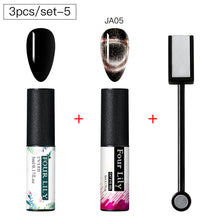 Load image into Gallery viewer, Four Lily 9D Galaxy Cat Eye UV Gel Polish Chameleon Magnetic Soak Off Nail Art Gel Lacquer 5ml Long Lasting Nail Art Gel Varnish