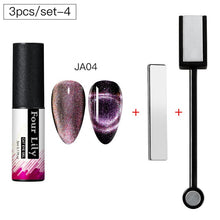 Load image into Gallery viewer, Four Lily 9D Galaxy Cat Eye UV Gel Polish Chameleon Magnetic Soak Off Nail Art Gel Lacquer 5ml Long Lasting Nail Art Gel Varnish