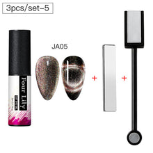 Load image into Gallery viewer, Four Lily 9D Galaxy Cat Eye UV Gel Polish Chameleon Magnetic Soak Off Nail Art Gel Lacquer 5ml Long Lasting Nail Art Gel Varnish