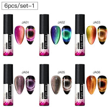 Load image into Gallery viewer, Four Lily 9D Galaxy Cat Eye UV Gel Polish Chameleon Magnetic Soak Off Nail Art Gel Lacquer 5ml Long Lasting Nail Art Gel Varnish