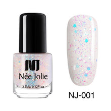 Load image into Gallery viewer, NEE JOLIE 3.5ml Shimmer Sequins Nail Polish Dream Color Pink Gold Purple Flake Nail Art Varnish Design Glitter Nail Polish
