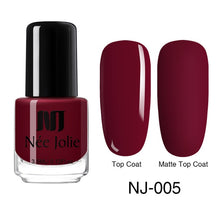 Load image into Gallery viewer, NEE JOLIE Nail Polish Fast Dry Nail Art Polish Varnich Gray Coffee Series Glitter DIY Nails Lacquer 3.5ml