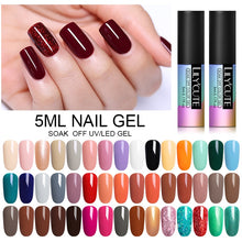 Load image into Gallery viewer, LILYCUTE Nail Art Gel 5ML Pure Nail Color UV LED Gel Nail Polish Long-lasting Macaron Soak off Varnish Gel Lacquer Nail Art DIY