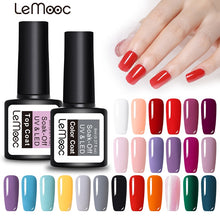 Load image into Gallery viewer, LEMOOC 8ml Color Nail Gel Polish 50 Colors Soak Off LED UV Gel Pumpkin Color Nail Varnish Long Lasting Nail Art Lacquer