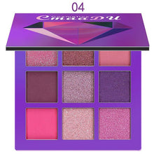 Load image into Gallery viewer, 9 Colors Waterproof Shimmer Eye Shadow Palette Lasting Glitter Diamond Eyeshadow Powder Women Beauty Pigment Eyeshadow TSLM2
