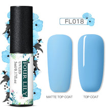 Load image into Gallery viewer, FOURLILY 5ML Gel Nail Polish Matte Top Coat Needed Soak Off Manicure UV Gel Varnish DIY Nail Art Manicure Lacquer