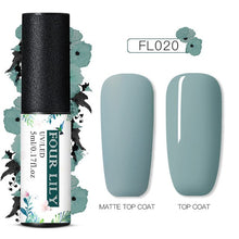 Load image into Gallery viewer, FOURLILY 5ML Gel Nail Polish Matte Top Coat Needed Soak Off Manicure UV Gel Varnish DIY Nail Art Manicure Lacquer