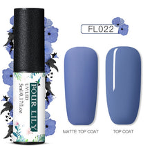 Load image into Gallery viewer, FOURLILY 5ML Gel Nail Polish Matte Top Coat Needed Soak Off Manicure UV Gel Varnish DIY Nail Art Manicure Lacquer