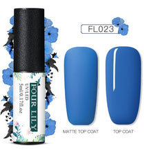 Load image into Gallery viewer, FOURLILY 5ML Gel Nail Polish Matte Top Coat Needed Soak Off Manicure UV Gel Varnish DIY Nail Art Manicure Lacquer