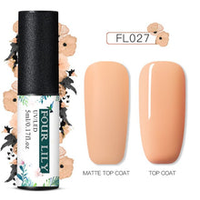 Load image into Gallery viewer, FOURLILY 5ML Gel Nail Polish Matte Top Coat Needed Soak Off Manicure UV Gel Varnish DIY Nail Art Manicure Lacquer
