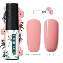 Load image into Gallery viewer, FOURLILY 5ML Gel Nail Polish Matte Top Coat Needed Soak Off Manicure UV Gel Varnish DIY Nail Art Manicure Lacquer