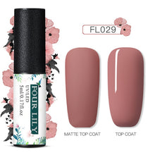 Load image into Gallery viewer, FOURLILY 5ML Gel Nail Polish Matte Top Coat Needed Soak Off Manicure UV Gel Varnish DIY Nail Art Manicure Lacquer