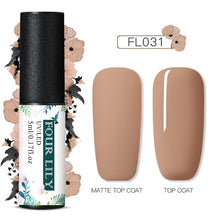 Load image into Gallery viewer, FOURLILY 5ML Gel Nail Polish Matte Top Coat Needed Soak Off Manicure UV Gel Varnish DIY Nail Art Manicure Lacquer