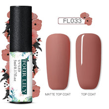 Load image into Gallery viewer, FOURLILY 5ML Gel Nail Polish Matte Top Coat Needed Soak Off Manicure UV Gel Varnish DIY Nail Art Manicure Lacquer