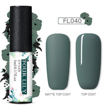 Load image into Gallery viewer, FOURLILY 5ML Gel Nail Polish Matte Top Coat Needed Soak Off Manicure UV Gel Varnish DIY Nail Art Manicure Lacquer