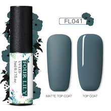 Load image into Gallery viewer, FOURLILY 5ML Gel Nail Polish Matte Top Coat Needed Soak Off Manicure UV Gel Varnish DIY Nail Art Manicure Lacquer
