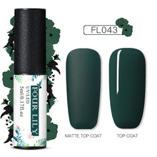 Load image into Gallery viewer, FOURLILY 5ML Gel Nail Polish Matte Top Coat Needed Soak Off Manicure UV Gel Varnish DIY Nail Art Manicure Lacquer