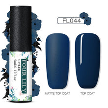 Load image into Gallery viewer, FOURLILY 5ML Gel Nail Polish Matte Top Coat Needed Soak Off Manicure UV Gel Varnish DIY Nail Art Manicure Lacquer