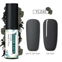 Load image into Gallery viewer, FOURLILY 5ML Gel Nail Polish Matte Top Coat Needed Soak Off Manicure UV Gel Varnish DIY Nail Art Manicure Lacquer