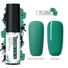 Load image into Gallery viewer, FOURLILY 5ML Gel Nail Polish Matte Top Coat Needed Soak Off Manicure UV Gel Varnish DIY Nail Art Manicure Lacquer