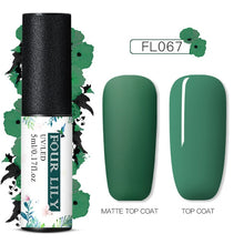Load image into Gallery viewer, FOURLILY 5ML Gel Nail Polish Matte Top Coat Needed Soak Off Manicure UV Gel Varnish DIY Nail Art Manicure Lacquer