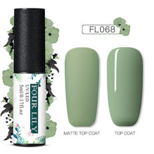 Load image into Gallery viewer, FOURLILY 5ML Gel Nail Polish Matte Top Coat Needed Soak Off Manicure UV Gel Varnish DIY Nail Art Manicure Lacquer