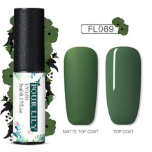 Load image into Gallery viewer, FOURLILY 5ML Gel Nail Polish Matte Top Coat Needed Soak Off Manicure UV Gel Varnish DIY Nail Art Manicure Lacquer