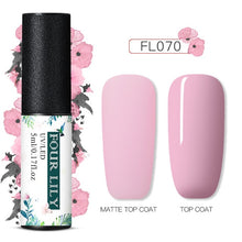 Load image into Gallery viewer, FOURLILY 5ML Gel Nail Polish Matte Top Coat Needed Soak Off Manicure UV Gel Varnish DIY Nail Art Manicure Lacquer
