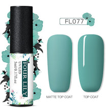 Load image into Gallery viewer, FOURLILY 5ML Gel Nail Polish Matte Top Coat Needed Soak Off Manicure UV Gel Varnish DIY Nail Art Manicure Lacquer