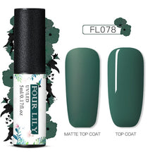 Load image into Gallery viewer, FOURLILY 5ML Gel Nail Polish Matte Top Coat Needed Soak Off Manicure UV Gel Varnish DIY Nail Art Manicure Lacquer
