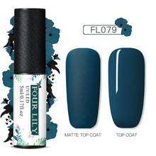 Load image into Gallery viewer, FOURLILY 5ML Gel Nail Polish Matte Top Coat Needed Soak Off Manicure UV Gel Varnish DIY Nail Art Manicure Lacquer