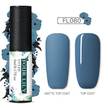 Load image into Gallery viewer, FOURLILY 5ML Gel Nail Polish Matte Top Coat Needed Soak Off Manicure UV Gel Varnish DIY Nail Art Manicure Lacquer