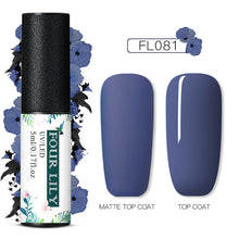 Load image into Gallery viewer, FOURLILY 5ML Gel Nail Polish Matte Top Coat Needed Soak Off Manicure UV Gel Varnish DIY Nail Art Manicure Lacquer