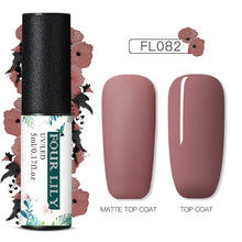 Load image into Gallery viewer, FOURLILY 5ML Gel Nail Polish Matte Top Coat Needed Soak Off Manicure UV Gel Varnish DIY Nail Art Manicure Lacquer