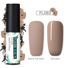 Load image into Gallery viewer, FOURLILY 5ML Gel Nail Polish Matte Top Coat Needed Soak Off Manicure UV Gel Varnish DIY Nail Art Manicure Lacquer