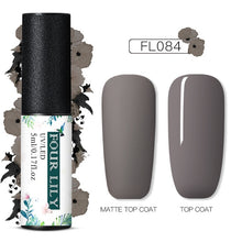 Load image into Gallery viewer, FOURLILY 5ML Gel Nail Polish Matte Top Coat Needed Soak Off Manicure UV Gel Varnish DIY Nail Art Manicure Lacquer