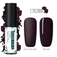 Load image into Gallery viewer, FOURLILY 5ML Gel Nail Polish Matte Top Coat Needed Soak Off Manicure UV Gel Varnish DIY Nail Art Manicure Lacquer