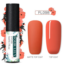 Load image into Gallery viewer, FOURLILY 5ML Gel Nail Polish Matte Top Coat Needed Soak Off Manicure UV Gel Varnish DIY Nail Art Manicure Lacquer