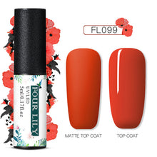 Load image into Gallery viewer, FOURLILY 5ML Gel Nail Polish Matte Top Coat Needed Soak Off Manicure UV Gel Varnish DIY Nail Art Manicure Lacquer