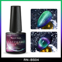 Load image into Gallery viewer, RBAN NAIL 9D Magnetic Cat Eye Gel Nail Polish Galaxy Chameleon Soak Off Nail Polish Gel Long Lasting Shining UV LED Nail Lacquer